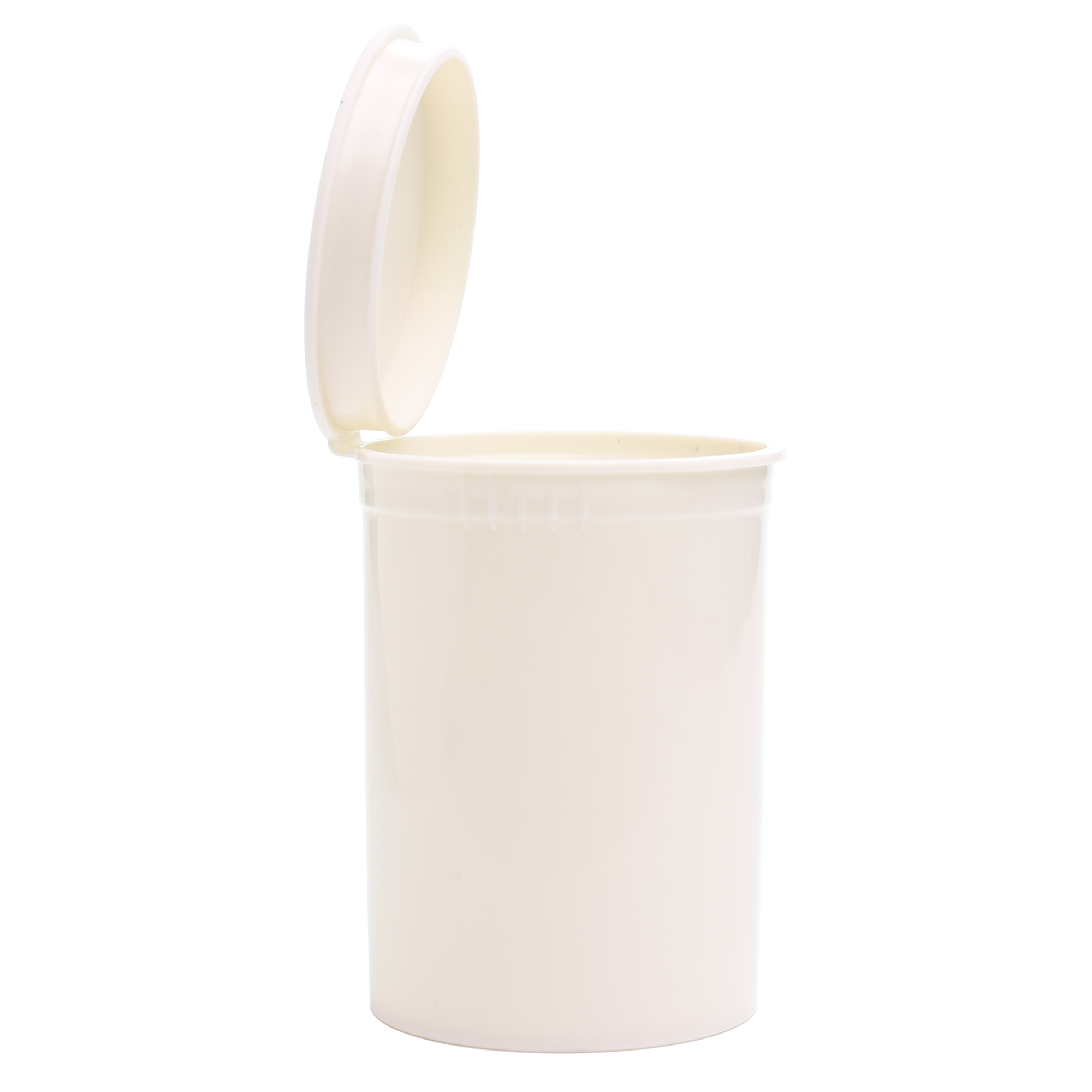 Pop Top Container Child Resistant Re-Closeable 30 Dram - (White or Black) -  Product Dimension 1.89” x 2.66” Capacity 7 Grams (Case of 150 ea.)