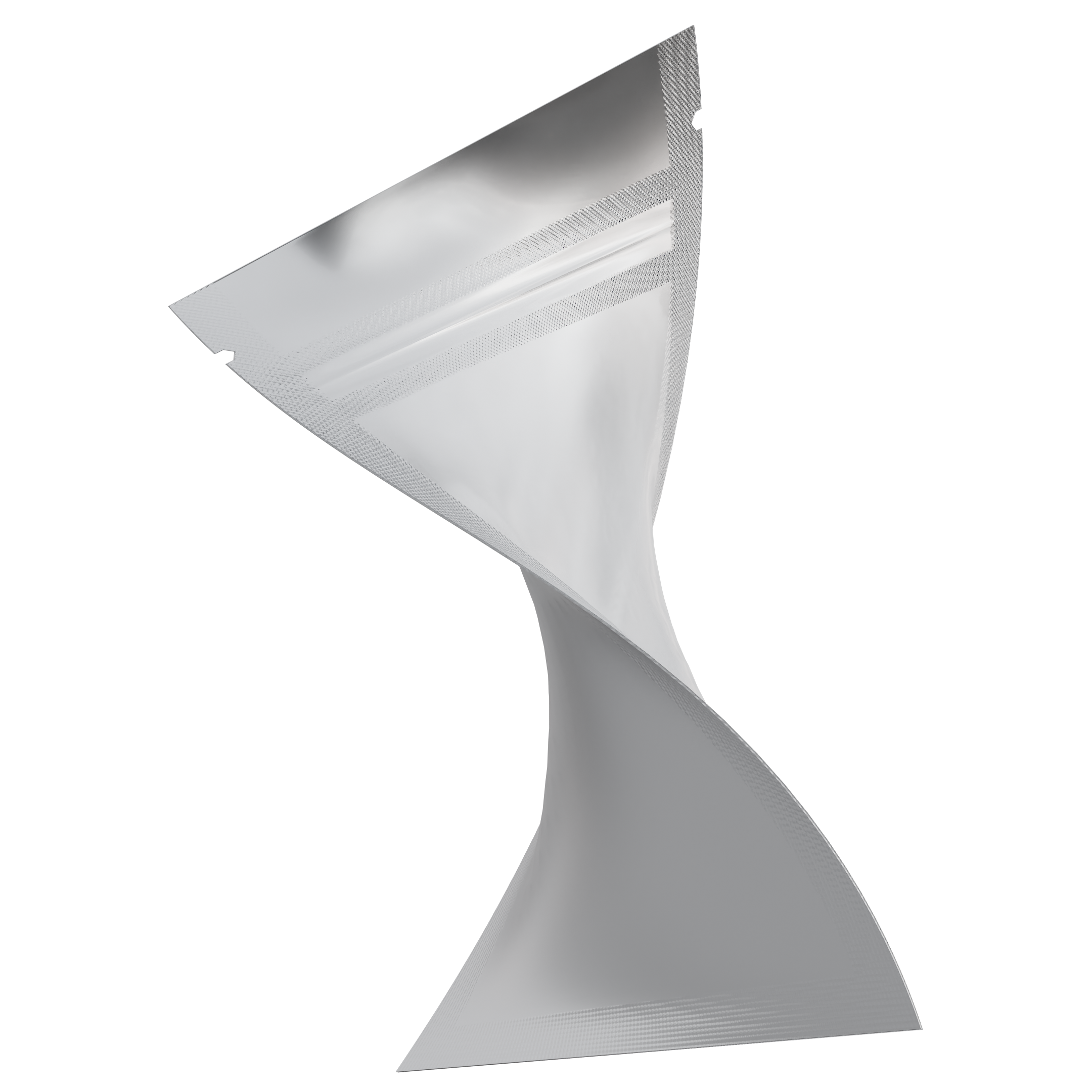 1 Gram Matte White & Clear Mylar Bags - (1000 qty.)