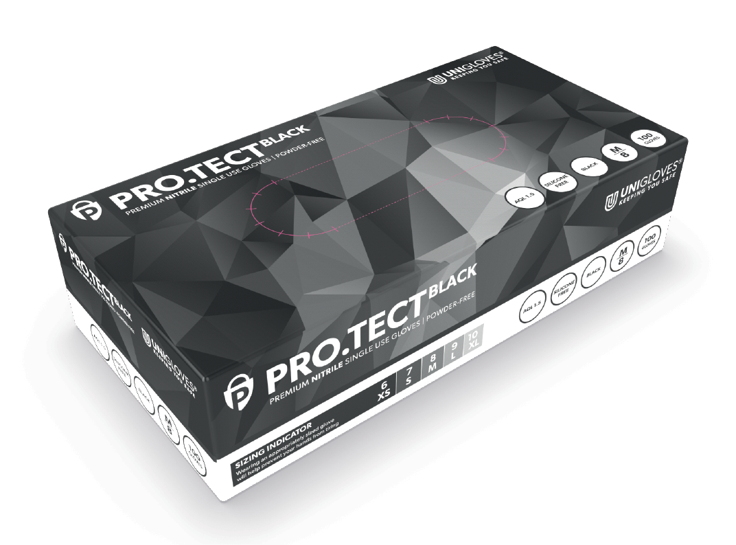 PRO.TECT 5 MIL Premium Black Nitrile Gloves - Trimming & Production - Extra Large (100 qty.) - Dragon Chewer