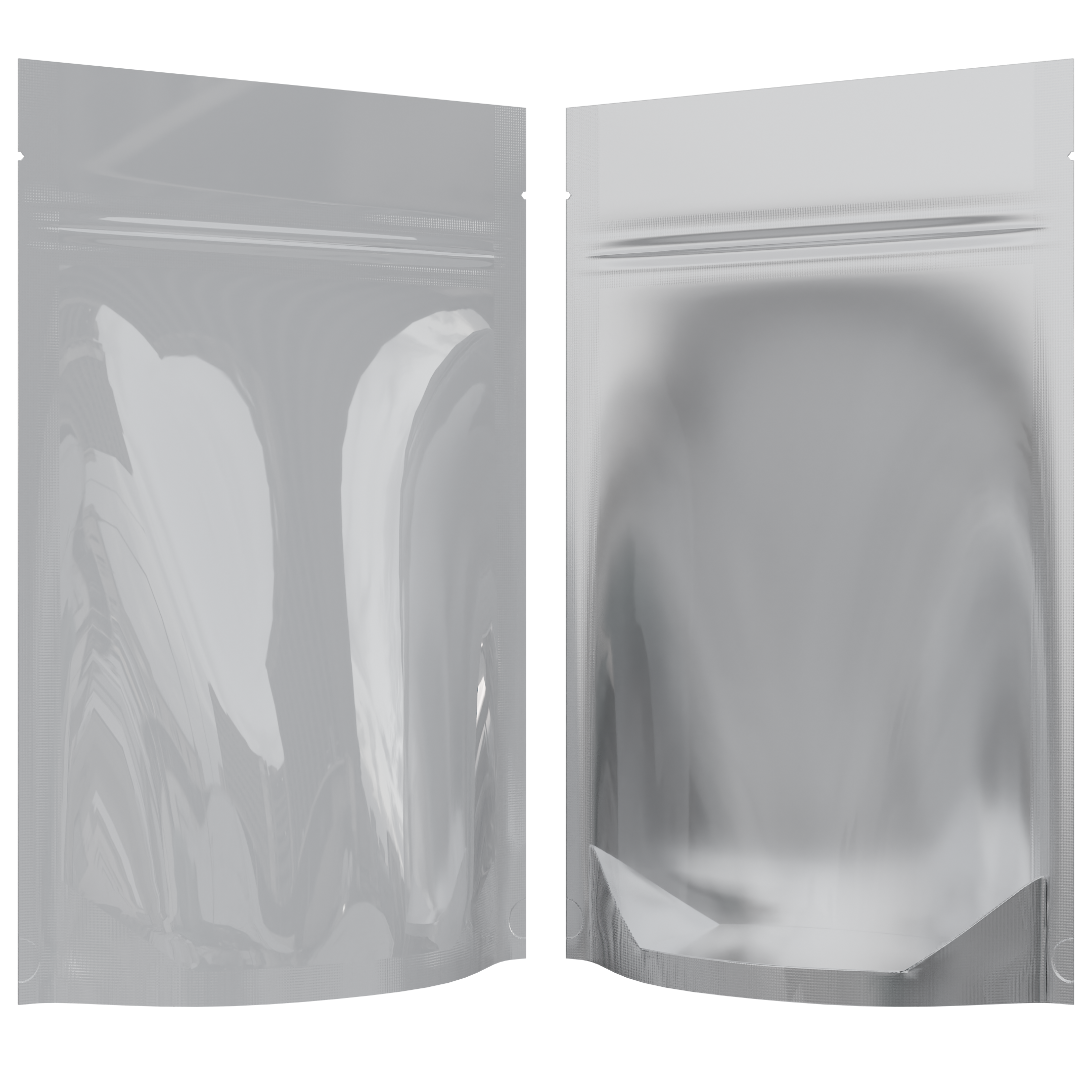 Gloss White Vista Clear Translucent Transparent Dragon Chewer 7 g gram 1/4 ounce smell proof mylar bags by HIGHLOCK. Best thick wholesale bulk dispensary custom child resistant packaging 420 barrier bags tamper evident resealable large food storage 4x6 pouch gusset 50 pack