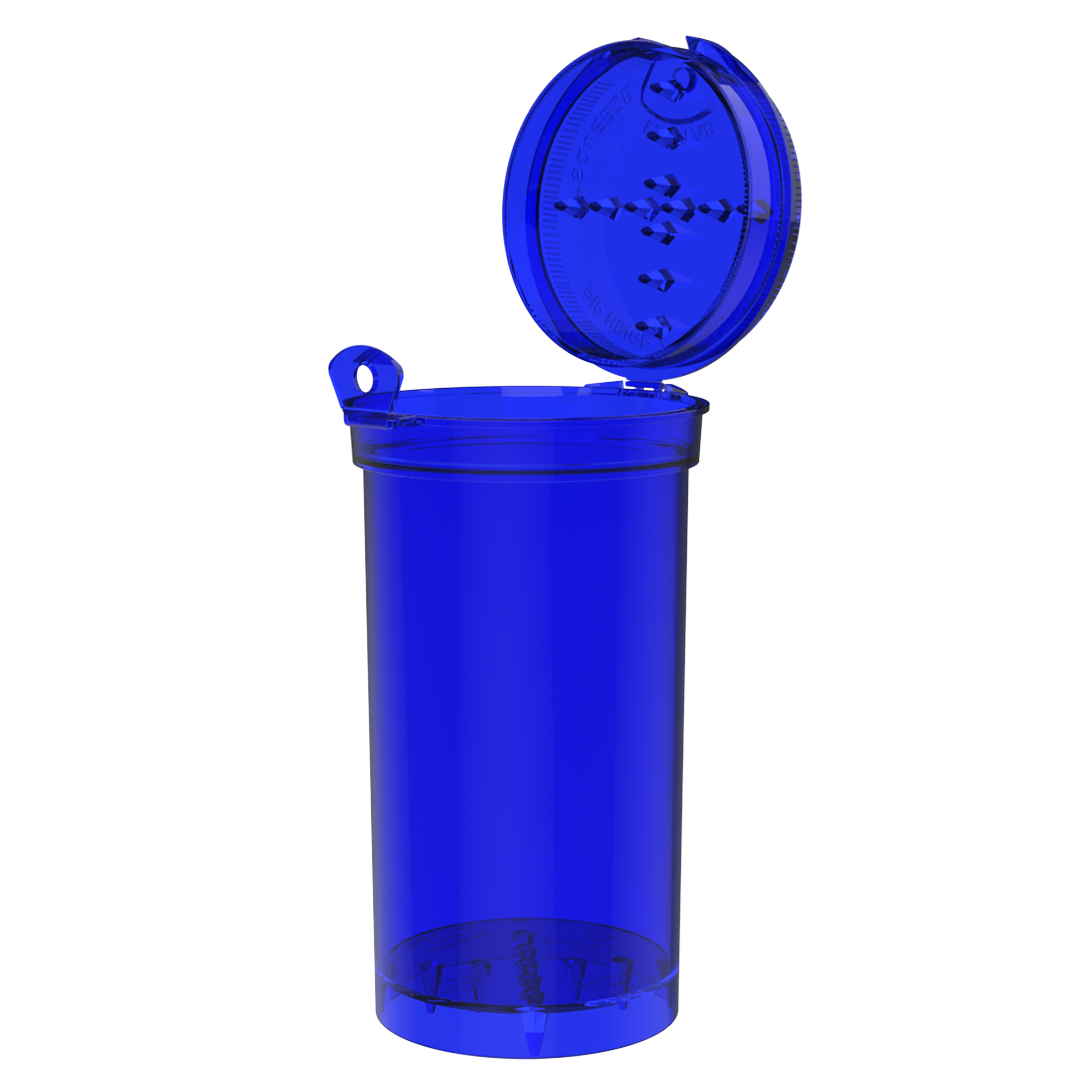 Translucent Blue Child Resistant Rip N Shred Pop Top + Grinder (225 qty.) - Dragon Chewer
