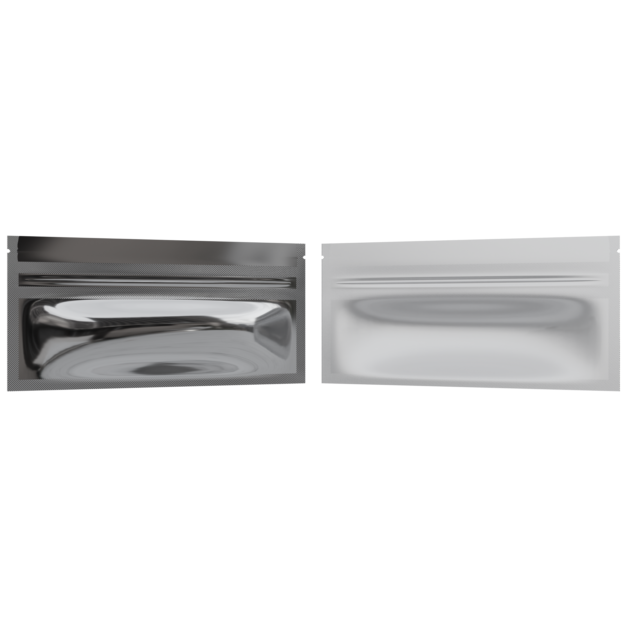 Pre Roll Gloss Silver & Clear Mylar Bags - (100 qty.) - Dragon Chewer