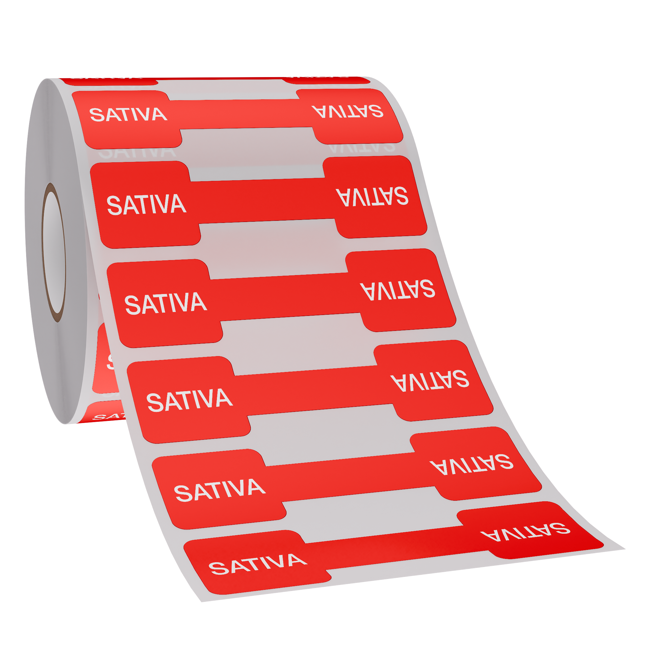 Red Tamper Evident Universal Marijuana Strain Labels (1,000 qty.)