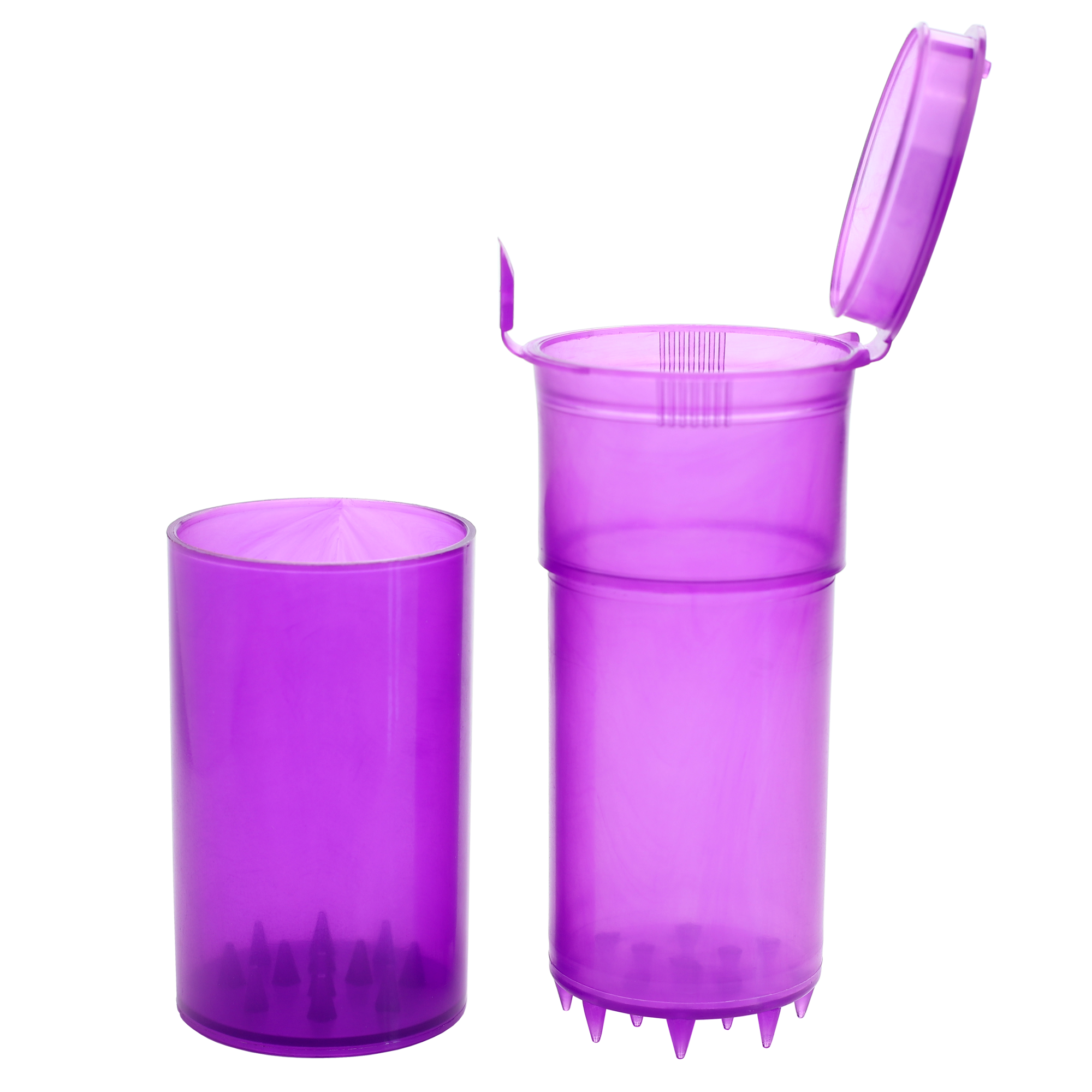 Translucent Purple ShredTainer - Premium Grinder w/Storage Container (20 qty.) Display Box - Dragon Chewer