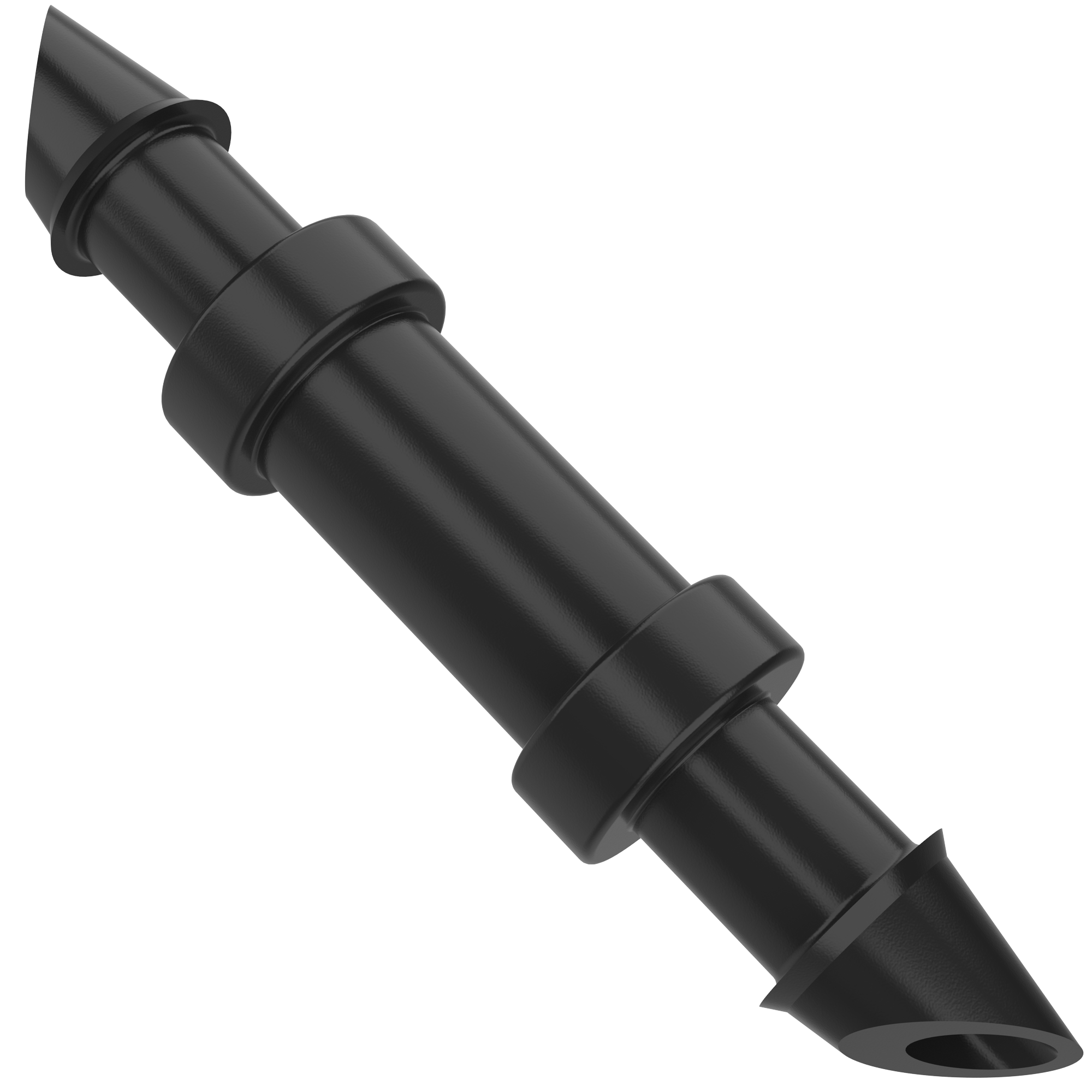 Black 1/4 in. Straight Barbed Connection Drip Irrigation Fitting Coupling for Tubing Hose Garden System - Dragon Chewer