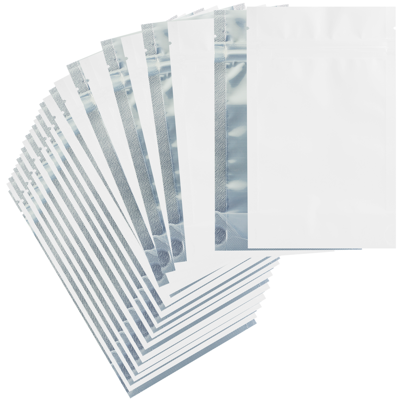 1/4 Ounce Gloss White & Clear Mylar Bags - (1000 qty.)