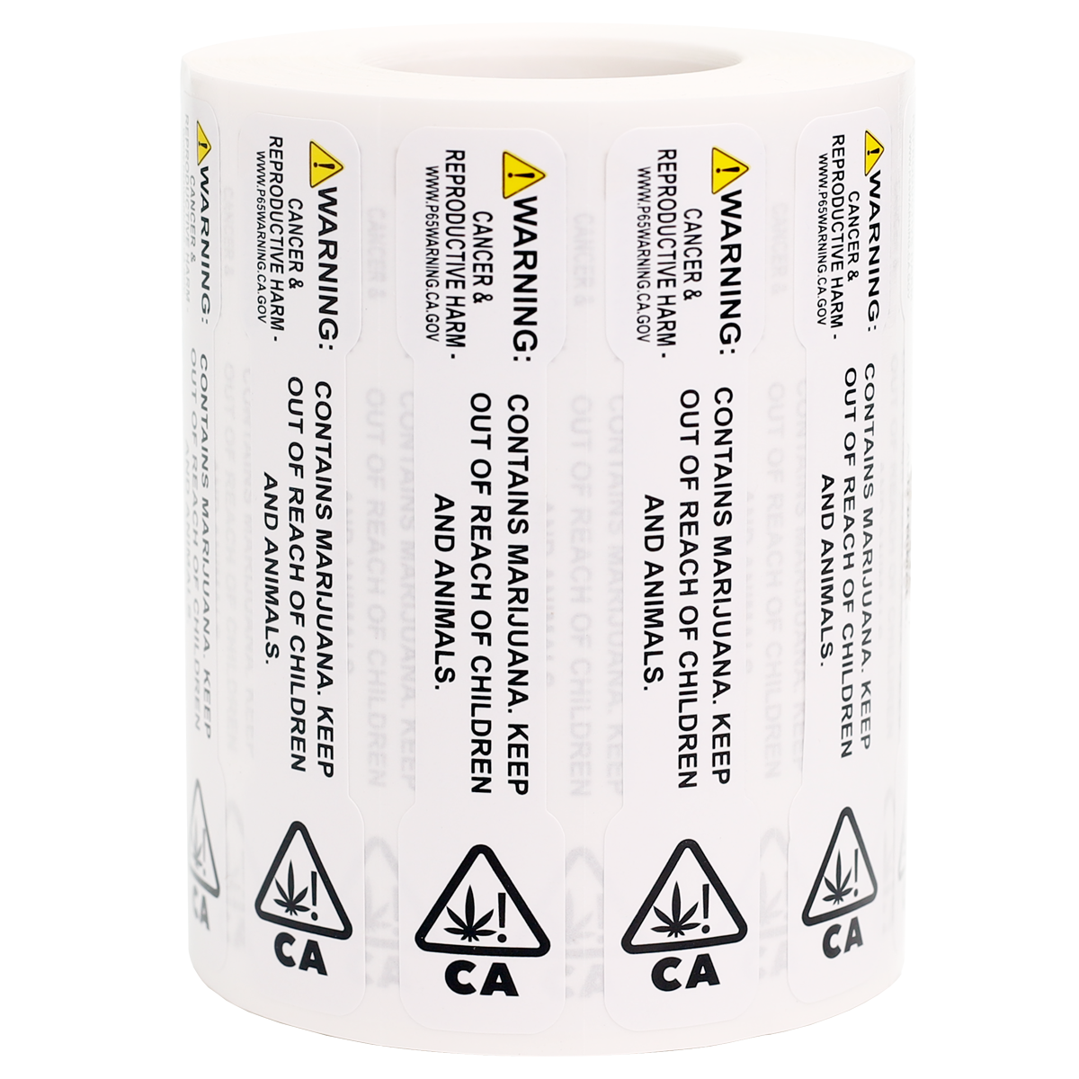 California PROP 65 Tamper Evident Universal THC ! Marijuana Symbol Labels (1,000 qty.) - Dragon Chewer
