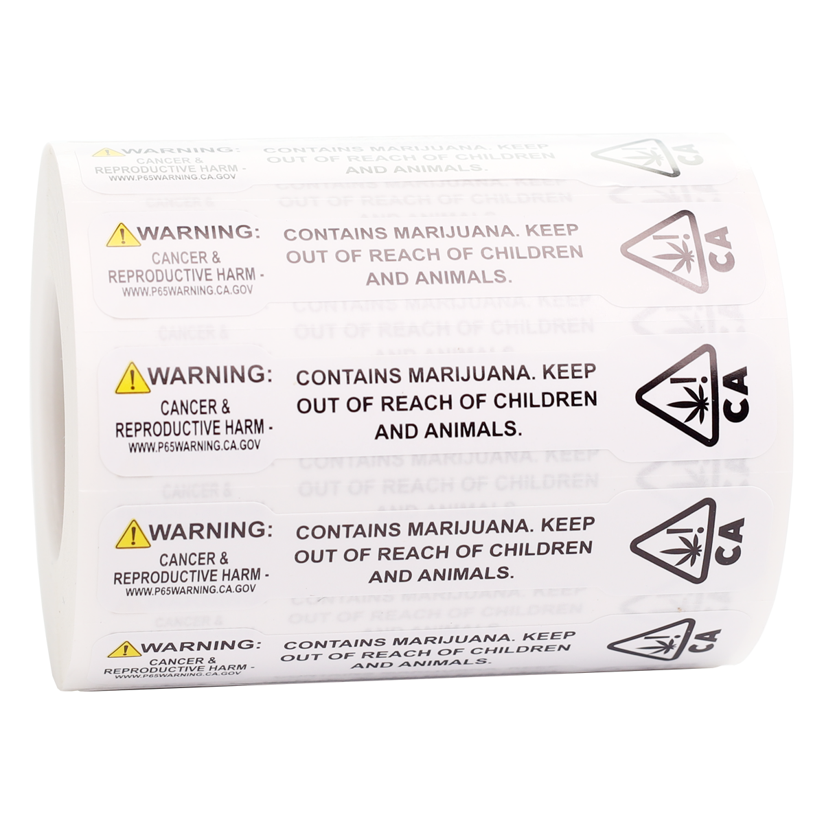 California PROP 65 Tamper Evident Universal THC ! Marijuana Symbol Labels (1,000 qty.) - Dragon Chewer