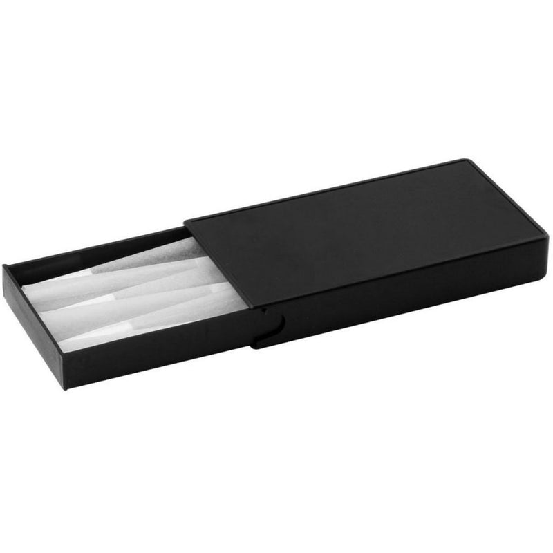 Dragon Chewer Black Press N Pull 98 CR child resistant wholesale child resistant custom pre roll packaging slider box. The best custom 420 pre roll packaging cases, holders & supplies. This multi-use / multi-pack dispensary container is great for edibles, joints, blunts, cones, cartridges, and more! MADE IN THE USA.