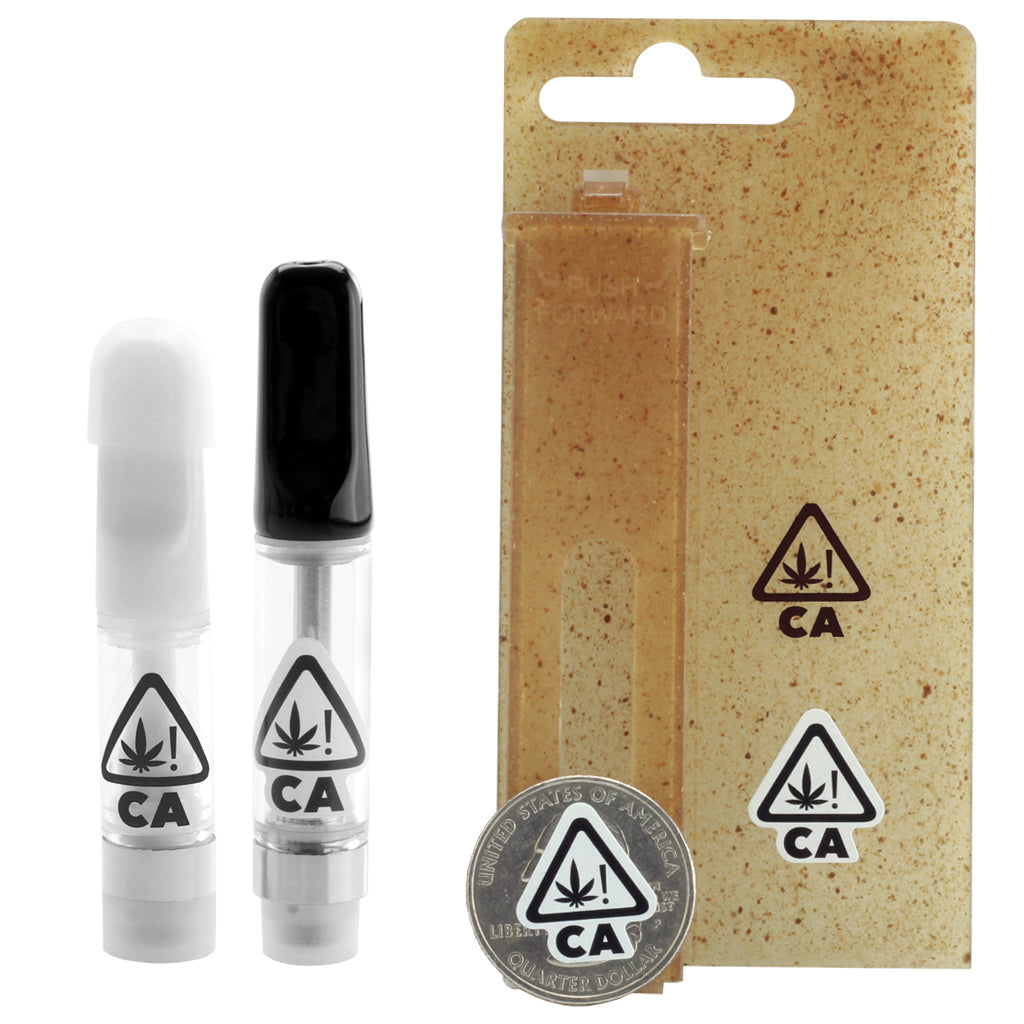 California Vape Cartridge Marijuana Universal Symbol LabelsDragon Chewer California dispensary universal symbol clear vape cartridge 420 THC strain labels. Bulk wholesale warning Rx stickers for glass jars, pop tops, mylar bags and edibles. Free printable strain labels.