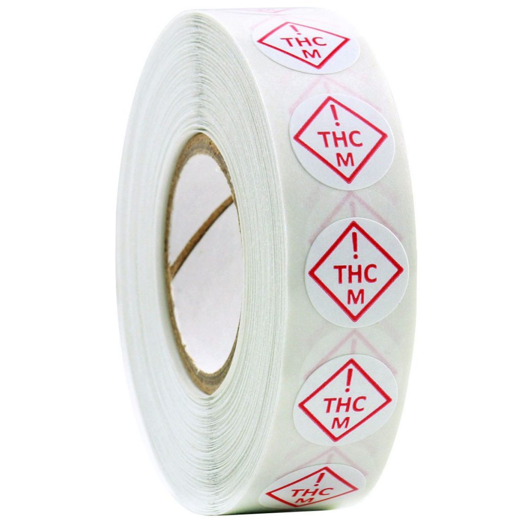 Colorado THC medical marijuana labels - MED compliant stickers by dragon chewer