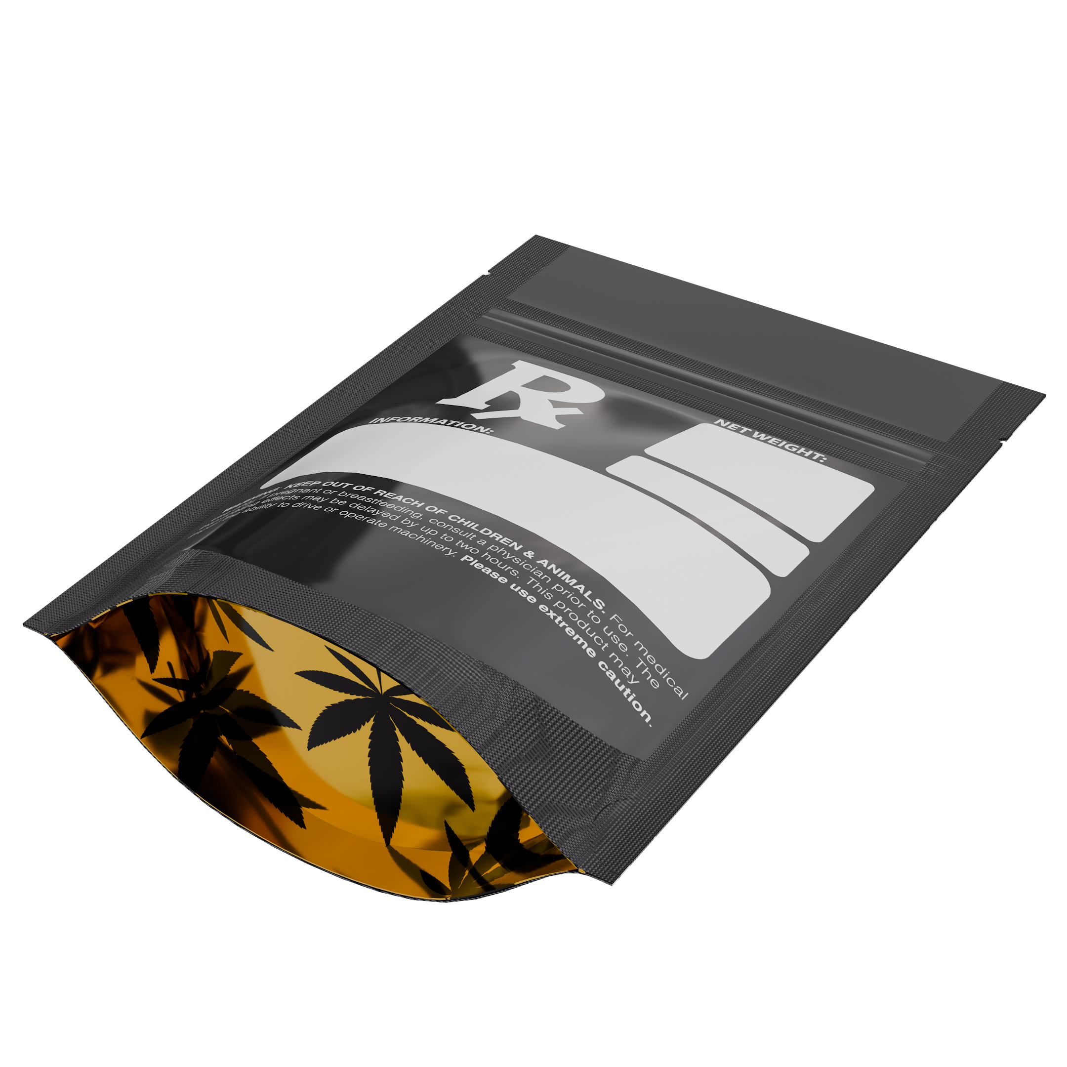 Hero image: "Cannabis mylar bag sizes comparison — 1g, 3.5g, 7g, 14g, and 28g bags laid flat on white background"