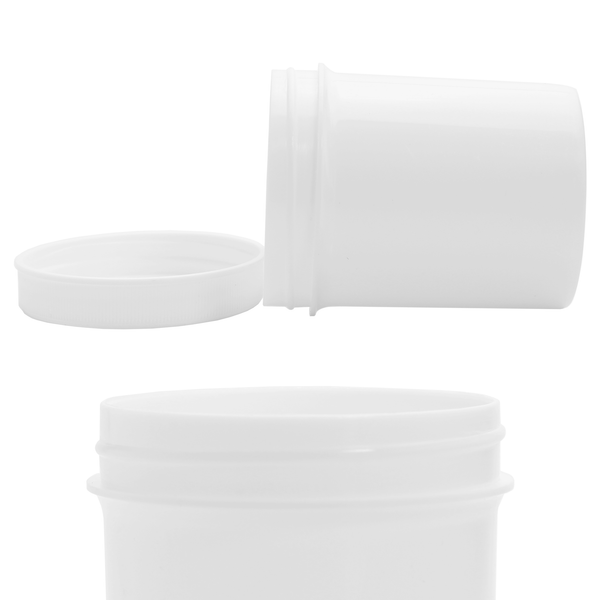 Plastic white ointment jars containers vials for creams gels rx style packaging supplies