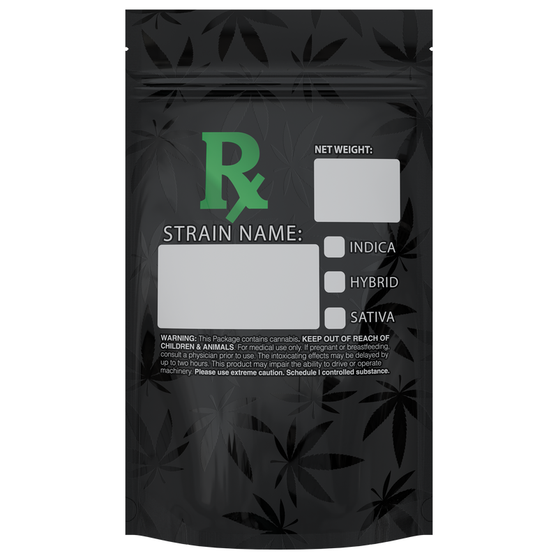 1/2 Ounce Green Rx Generic Designer Custom Printed Mylar Bags (100 qty.) - Dragon Chewer