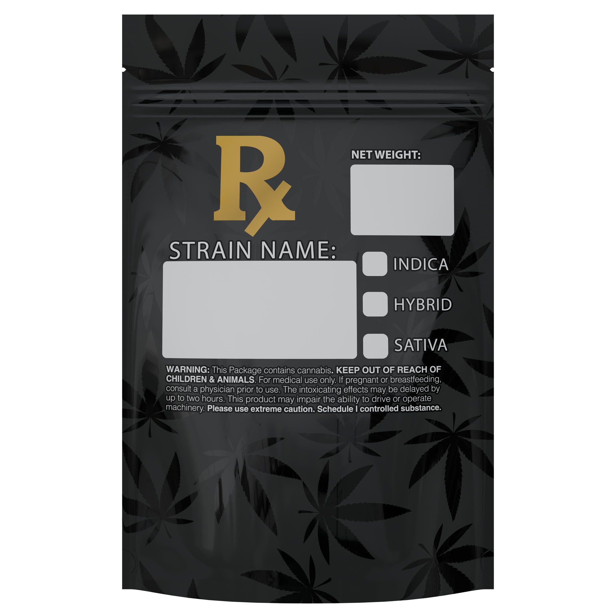 1 Ounce Rx Generic Designer Custom Printed Mylar Bags (100 qty.) - Dragon Chewer