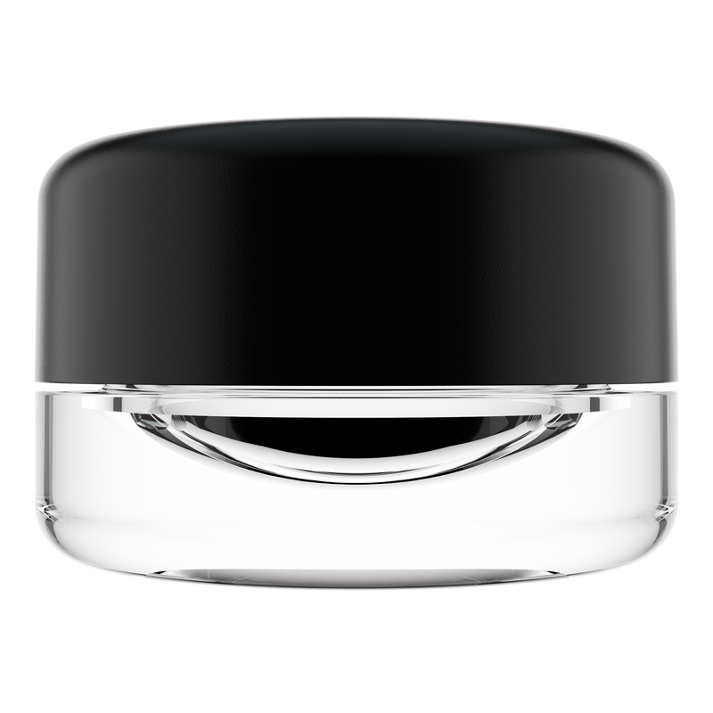 9ML Premium Clear Glass Concentrate Jar - Black Smooth CR Cap (320 qty.)