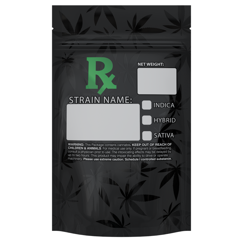 1/4th Ounce Green Rx Generic Designer Custom Printed Mylar Bags (1,000 qty.) - Dragon Chewer
