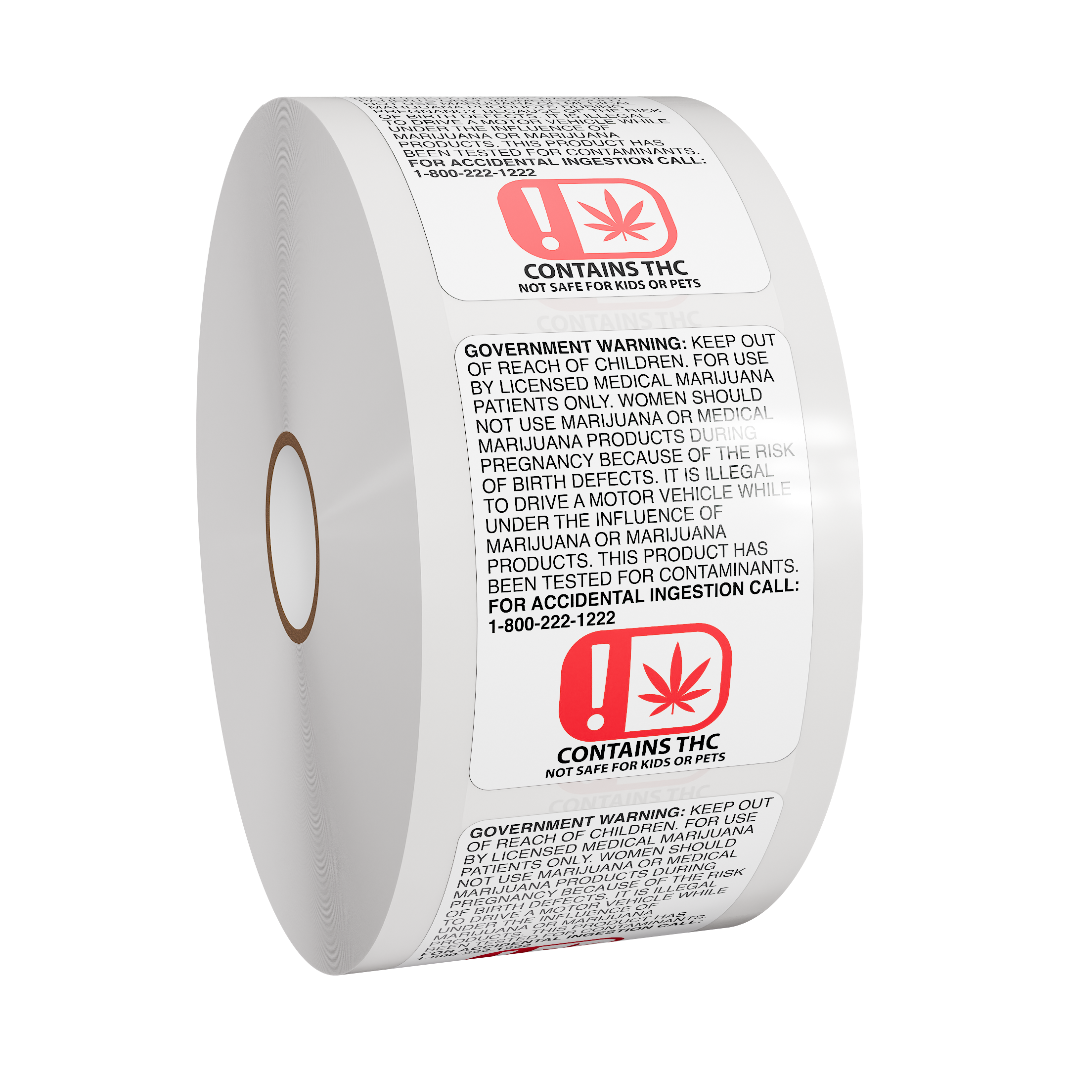 OMMA 1.55x2 Oklahoma THC Universal Symbol Labels (1,000 qty.)