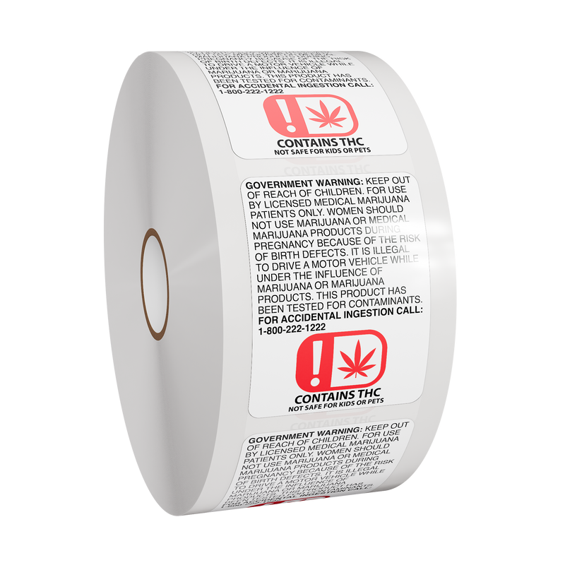 OMMA 1.55x2 Oklahoma THC Universal Symbol Labels (1,000 qty.)