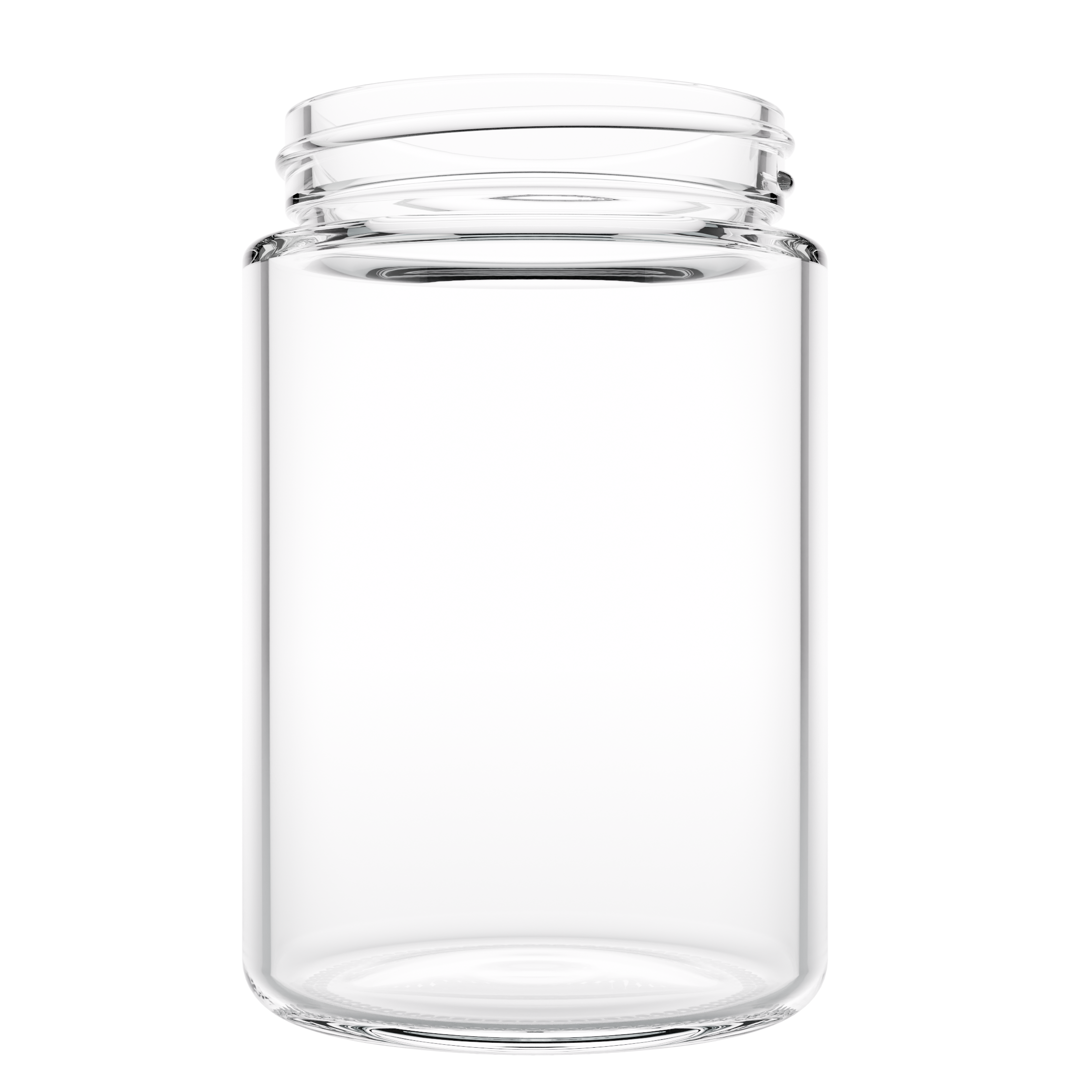 5 Ounce Clear Glass Jar - Child Resistant Black Smooth Cap - (100 qty.) - Dragon Chewer