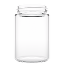 5 Ounce Clear Glass Jar - Child Resistant Black Smooth Cap - (100 qty.)