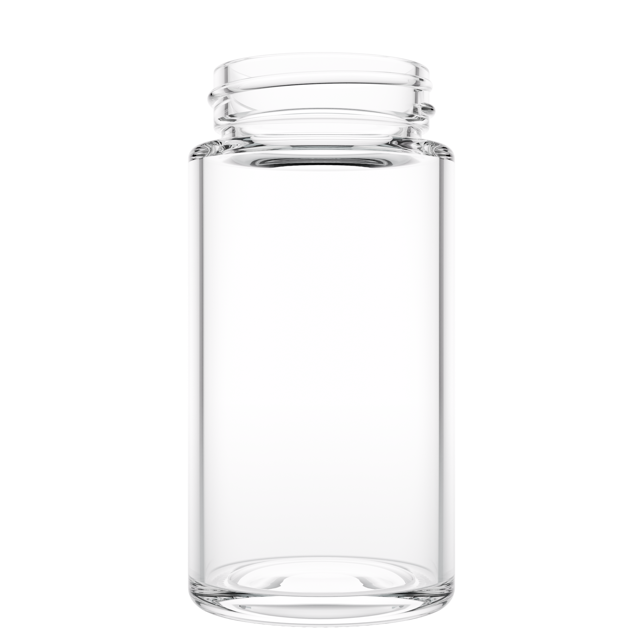 2 Ounce Tall Clear Glass Jar - Child Resistant Black Smooth Cap Pre Roll Multipack - (120 qty.) - Dragon Chewer