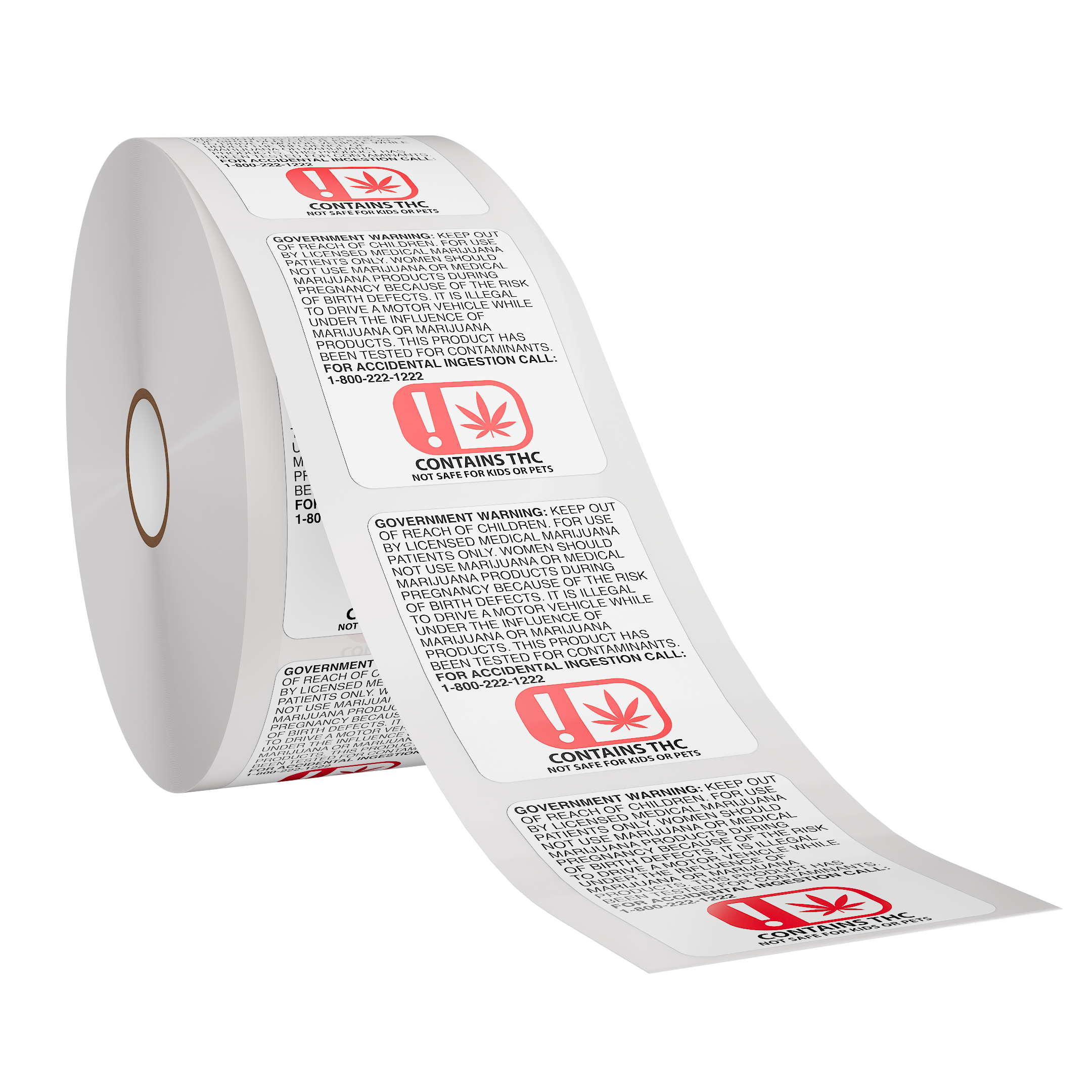 OMMA 1.55x2 Oklahoma THC Universal Symbol Labels (1,000 qty.)