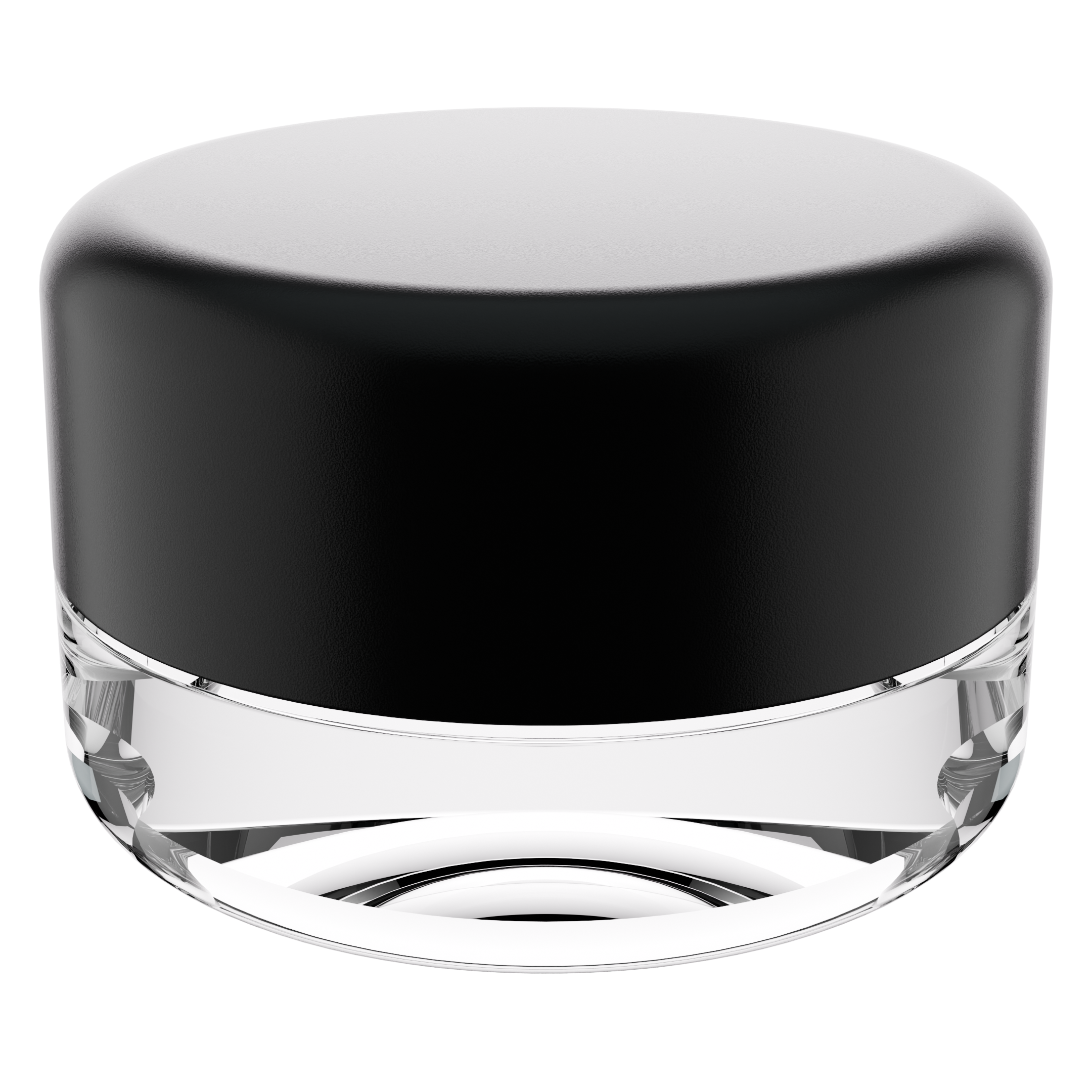 9ML Premium Clear Glass Concentrate Jar - Black Smooth CR Cap (320 qty.)