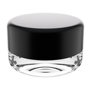 7ML Premium Clear Glass Concentrate Jar - Black Smooth CR Cap (400 qty.)