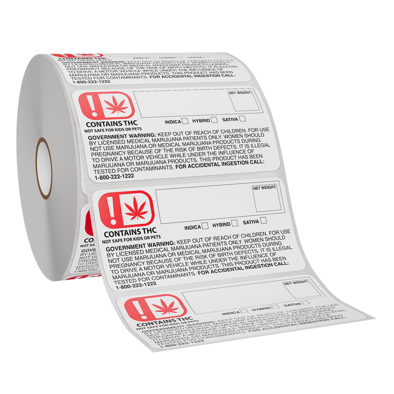 OMMA 3x1.5 Oklahoma THC Universal Symbol Labels (1,000 qty.)