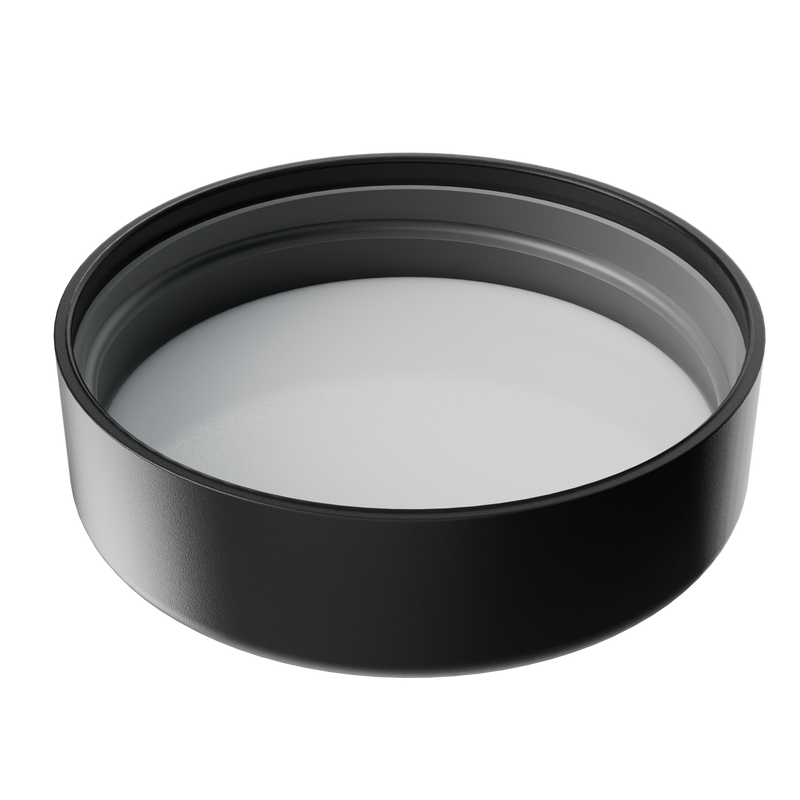 5 Ounce Clear Glass Jar - Child Resistant Black Smooth Cap - (100 qty.)