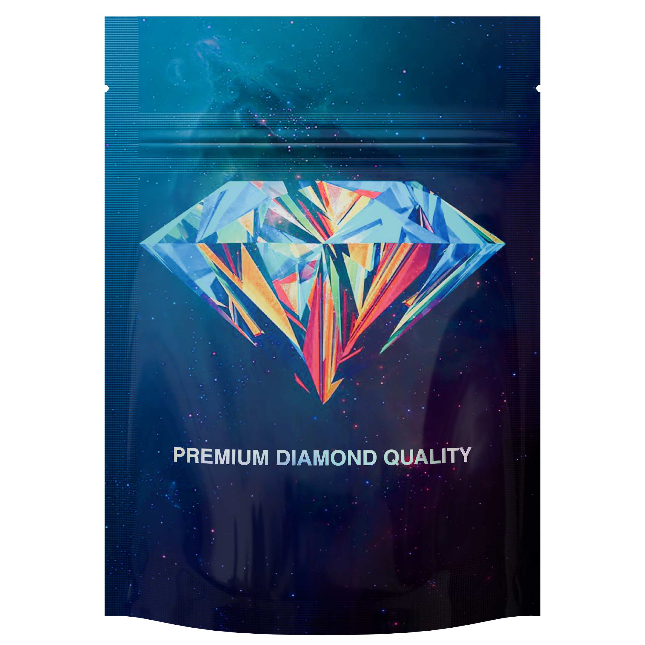 1/8th 3.5g 8th Holographic Caviar Diamonds Designer Custom Printed Mylar Bags (100 qty.) - Dragon Chewer