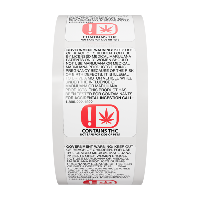 OMMA 1.55x2 Oklahoma THC Universal Symbol Labels (1,000 qty.)