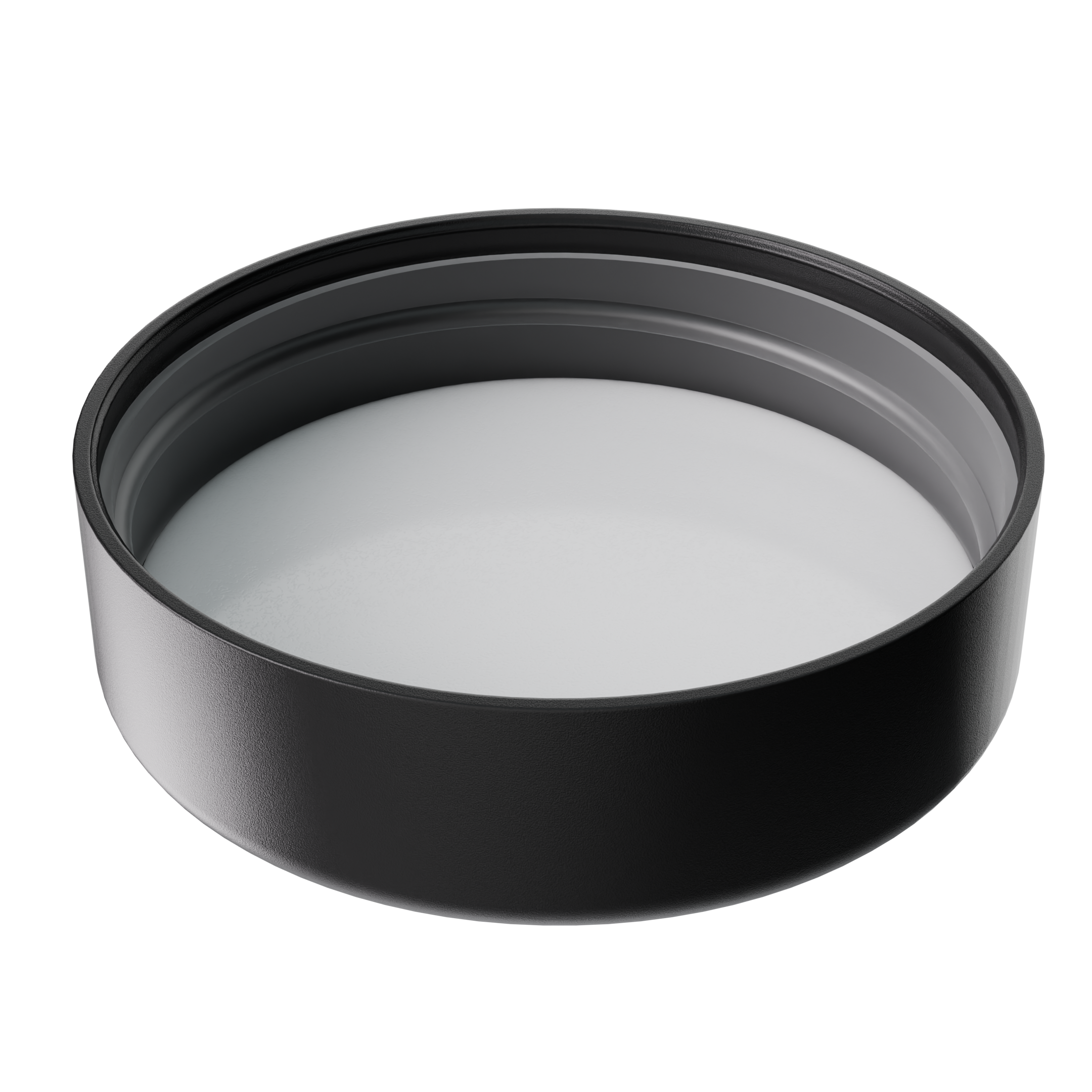 3 Ounce Clear Glass Jar - Child Resistant Black Smooth Cap - (150 qty.)