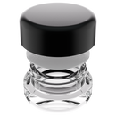 9ML Premium Clear Glass Concentrate Jar - Black Smooth CR Cap (320 qty.)