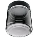 3 Ounce Clear Glass Jar - Child Resistant Black Smooth Cap - (150 qty.)