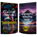 1/4th Ounce Holographic Black Designer Mushroom Custom Printed Mylar Bags (1,000 qty.)