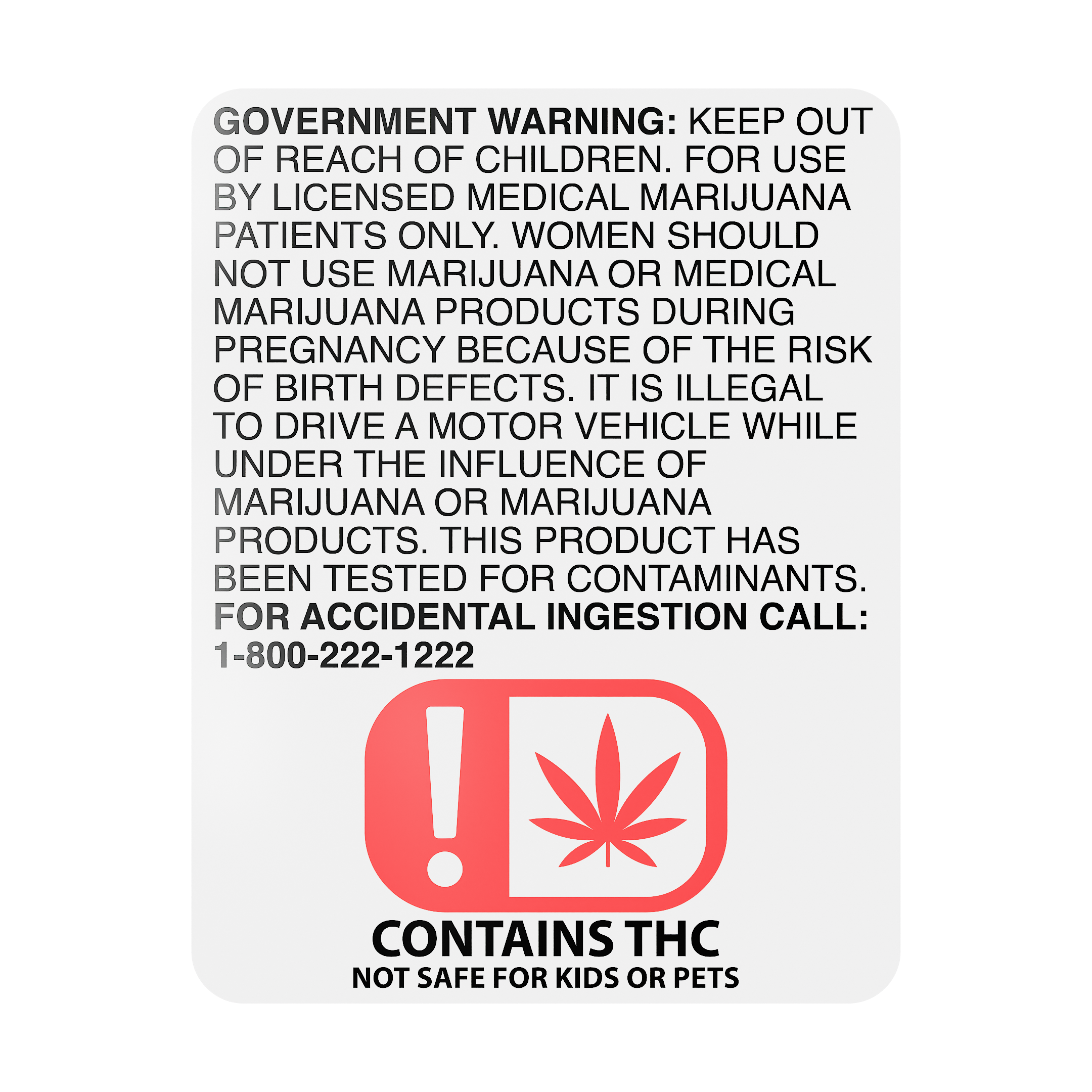 OMMA 1.55x2 Oklahoma THC Universal Symbol Labels (1,000 qty.)