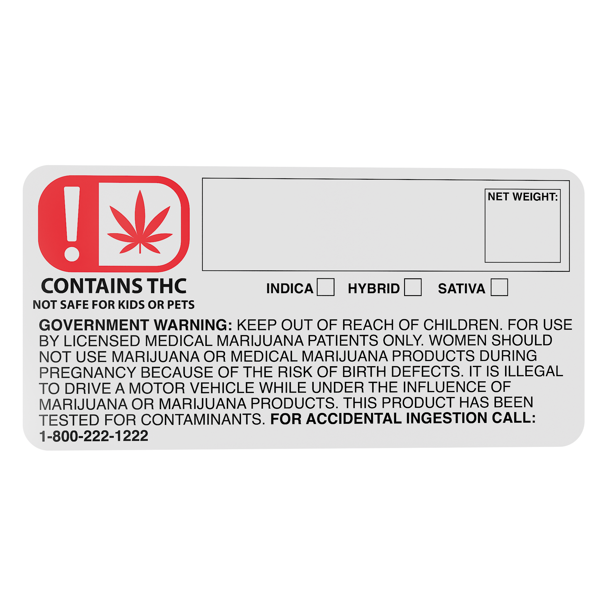 OMMA 3x1.5 Oklahoma THC Universal Symbol Labels (1,000 qty.)