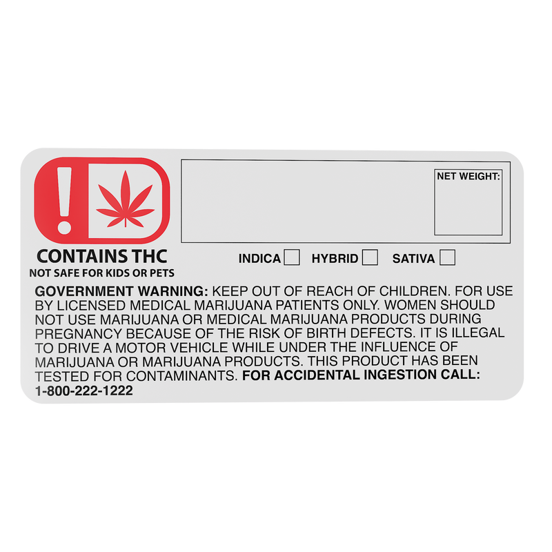 OMMA 3x1.5 Oklahoma THC Universal Symbol Labels (1,000 qty.)