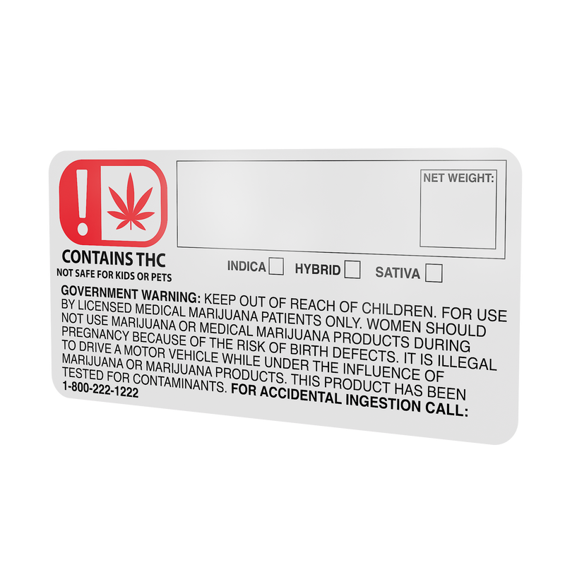 OMMA 3x1.5 Oklahoma THC Universal Symbol Labels (1,000 qty.)