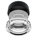 7ML Premium Clear Glass Concentrate Jar - Black Smooth CR Cap (400 qty.)