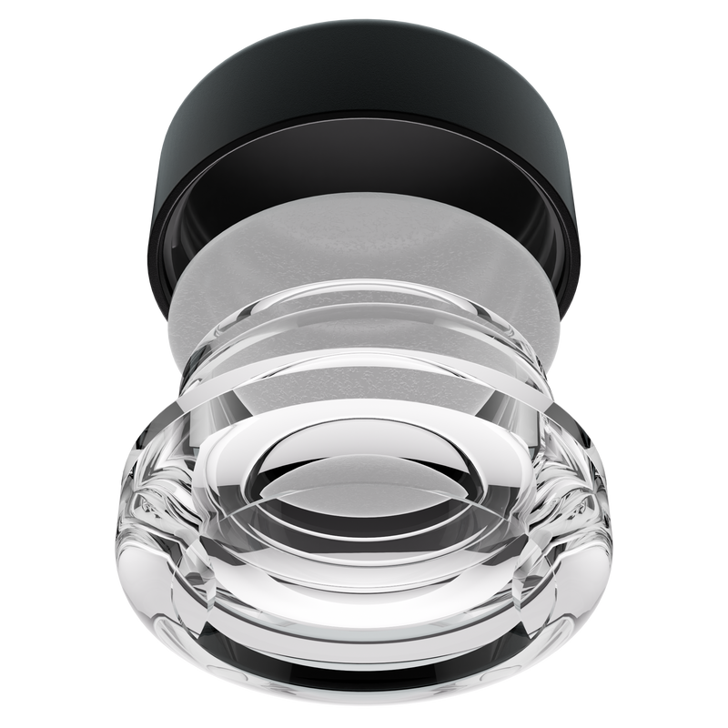 7ML Premium Clear Glass Concentrate Jar - Black Smooth CR Cap (400 qty.)