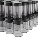 5 Ounce Clear Glass Jar - Child Resistant Black Smooth Cap - (100 qty.)