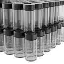 2 Ounce Tall Clear Glass Jar - Child Resistant Black Smooth Cap Pre Roll Multipack - (120 qty.)