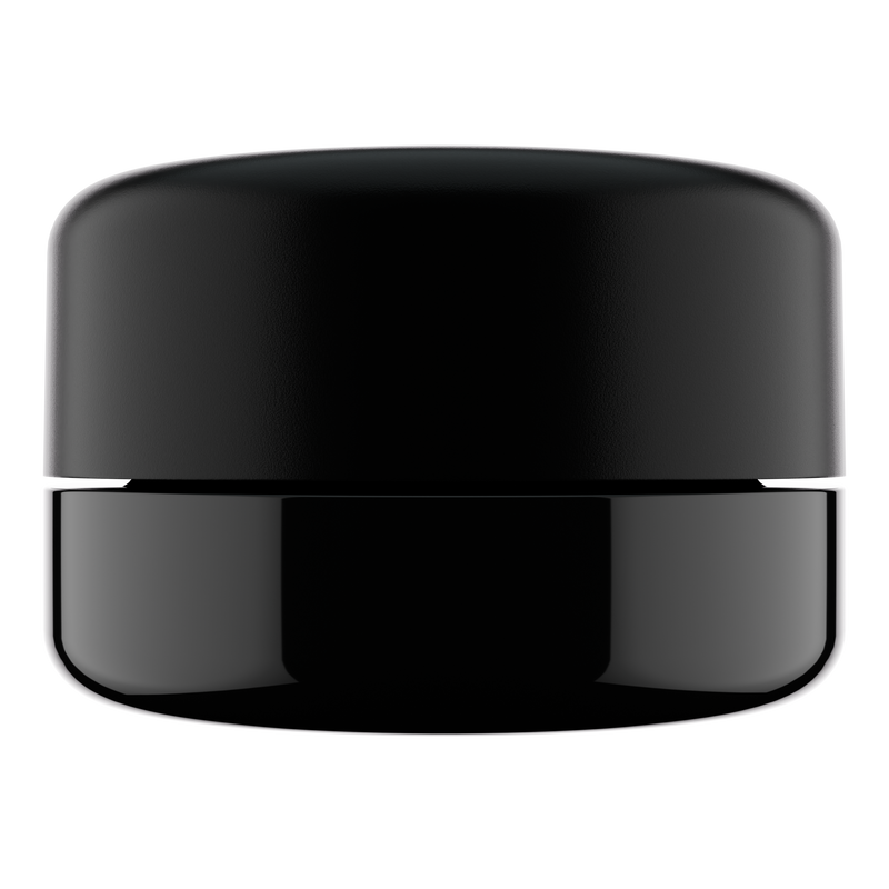 9ML Premium Black Glass Concentrate Jar - Black Smooth CR Cap (320 qty.)