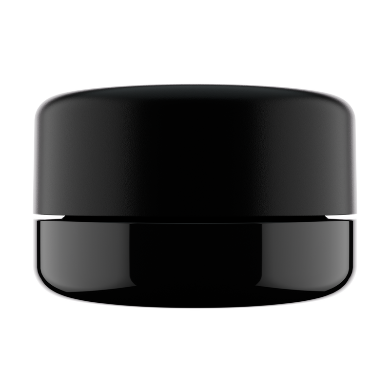 7ML Premium Black Glass Concentrate Jar - Black Smooth CR Cap (400 qty.)