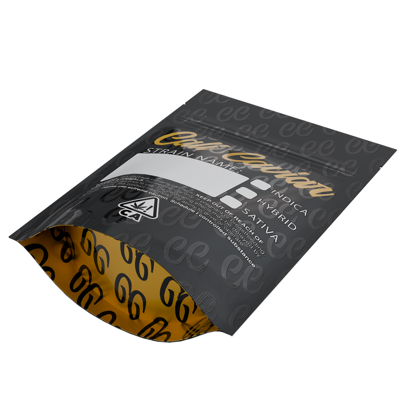 1/8th 3.5g Ounce Cali Caviar Designer Custom Printed Mylar Bags (100 qty.) - Dragon Chewer