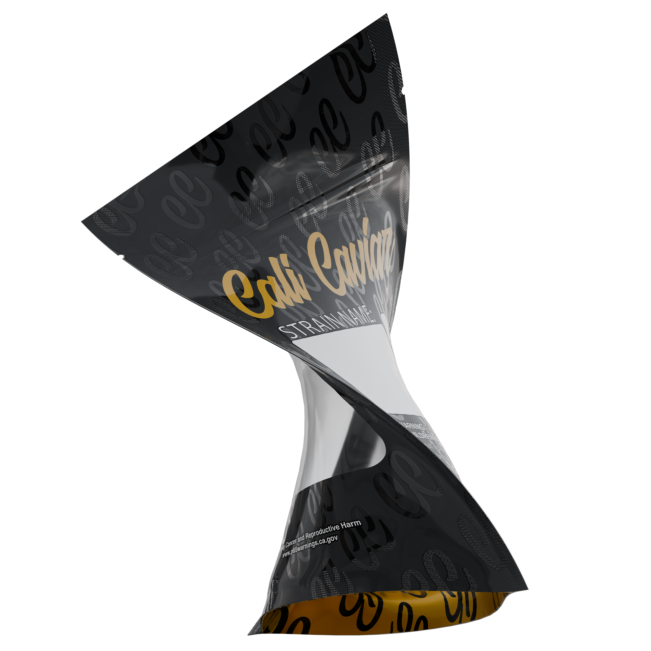 1/8th 3.5g Ounce Cali Caviar Designer Custom Printed Mylar Bags (100 qty.) - Dragon Chewer