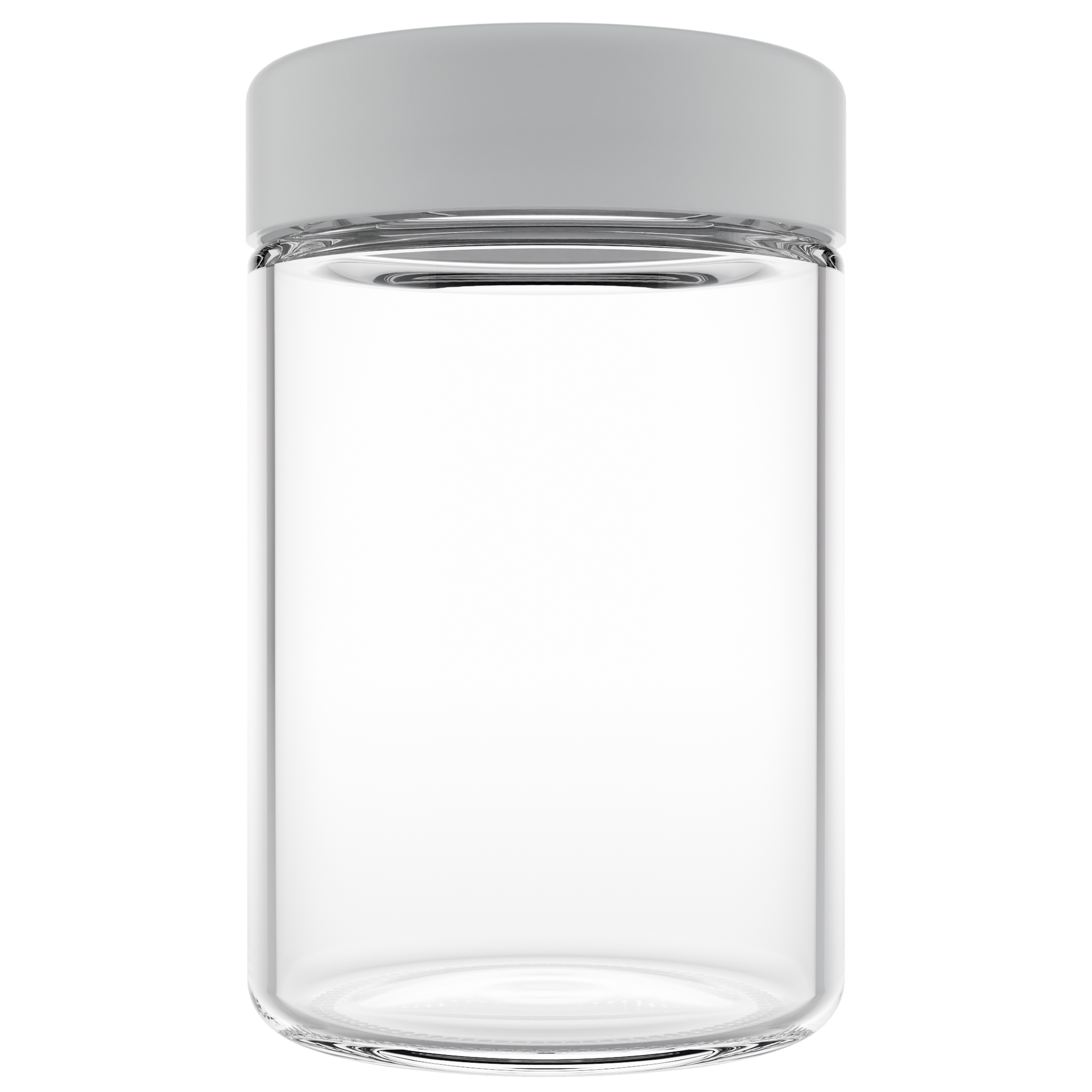 jar　0527 5 Ounce Clear Glass Jar - Child Resistant White Smooth Cap - (100 qty.